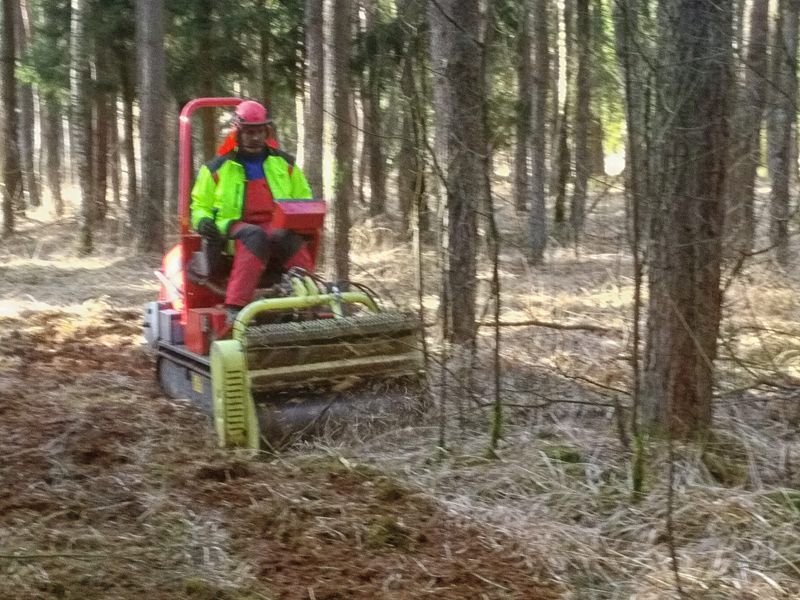 Pflanzvorbereitung mit unserer kleinen Mulchraupe